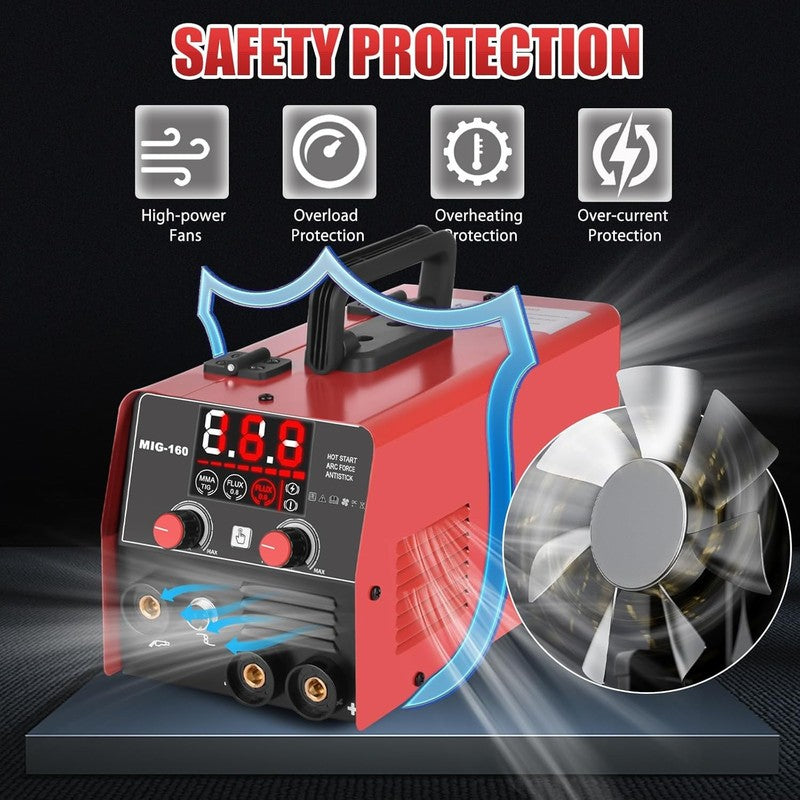 160Amp 3 in 1 Welder, Flux Core Welder/Lift Tig/Stick Welding Machine, Auto Dark4