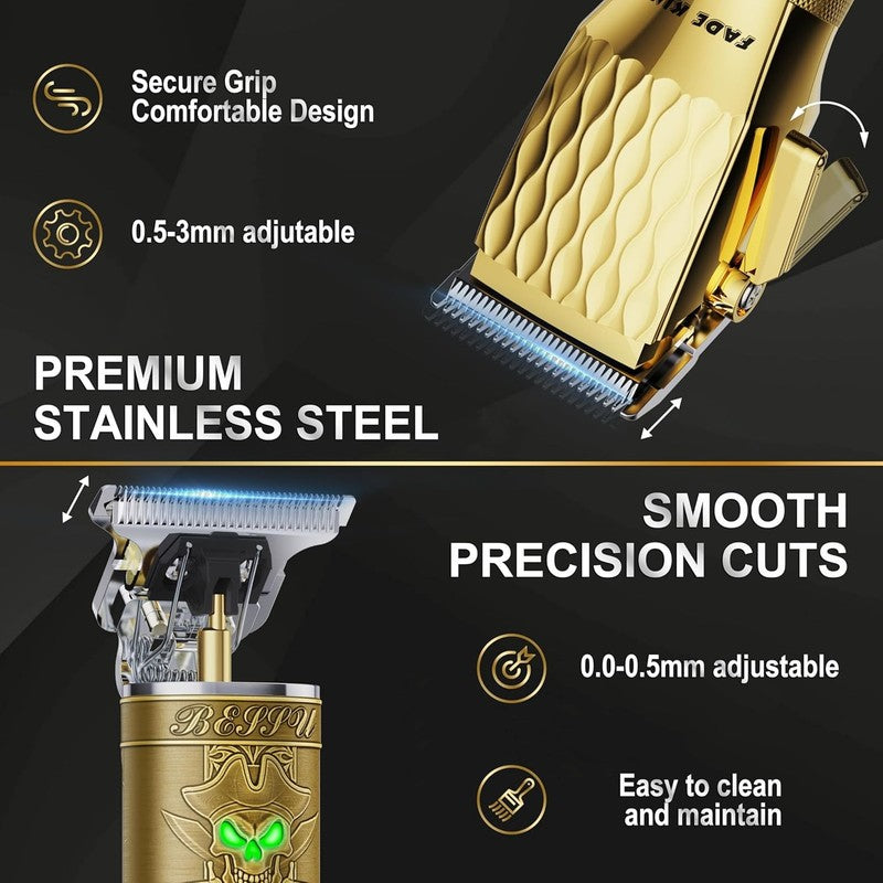   Professional Hair Clippers & Beard Trimmer Set for Men – Cordless Barber Clipp1