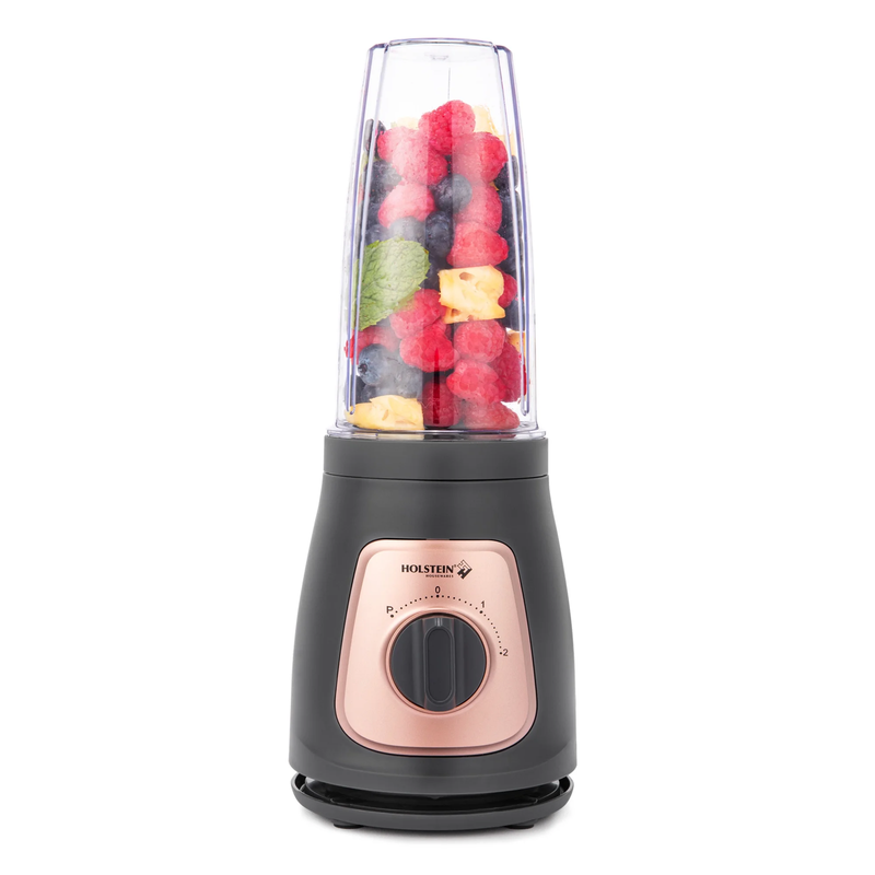 Personal Blender Grey Rose Gold with 25Oz Travel Jar, 2 Speeds + Pulse Function,9