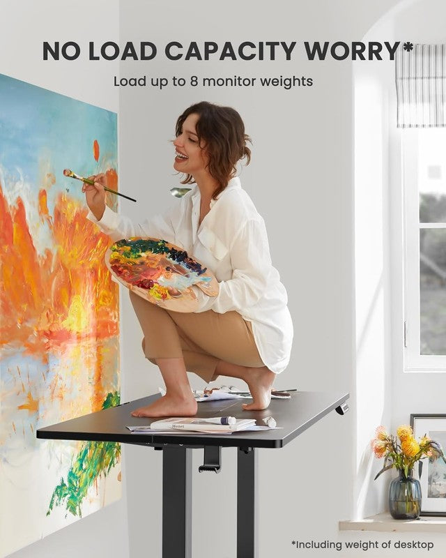 Height Adjustable Electric Standing Desk - 48" x 24" - Black Memory Desk4