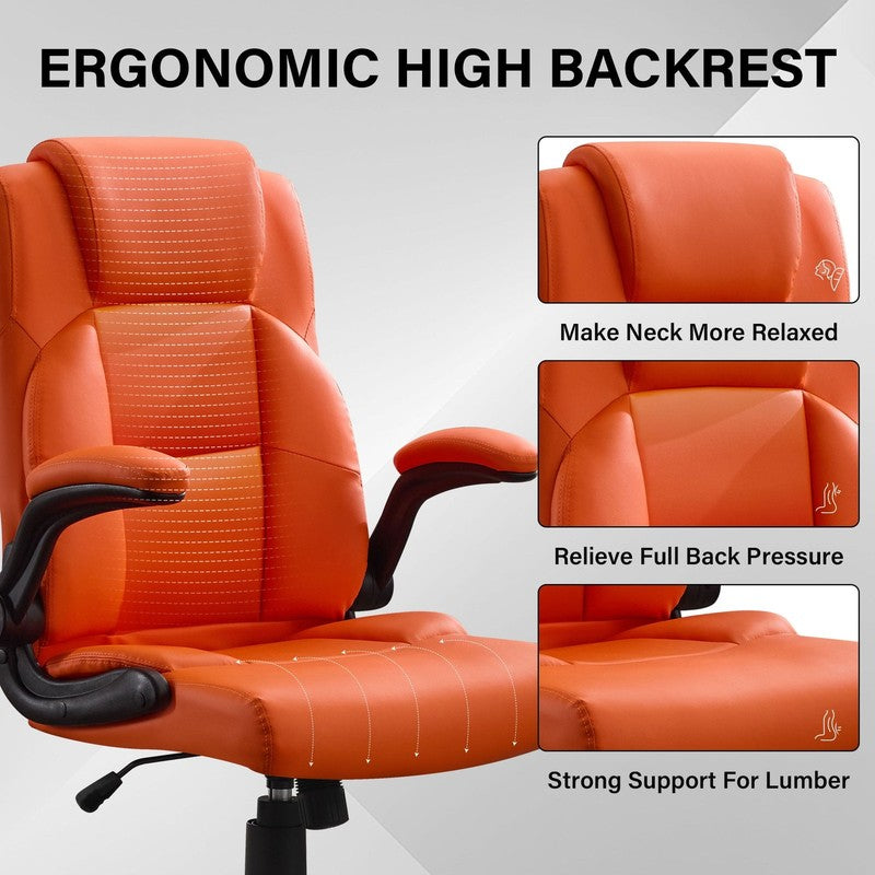 Leather Office Chair, Big and Tall Office Chair 400LBS Wide Seat Ergonomic Compu3
