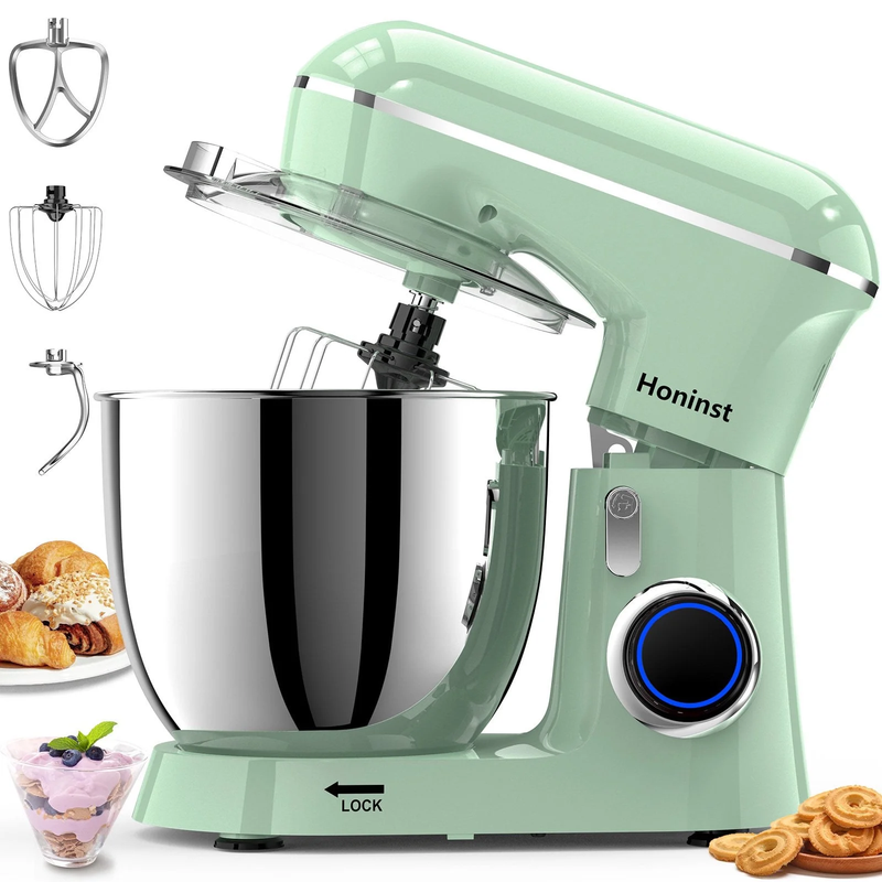 6.5QT Stand Mixer 10+ Speed Kitchen Electric Mixer Dough Hook Whisk Beater Bowl10