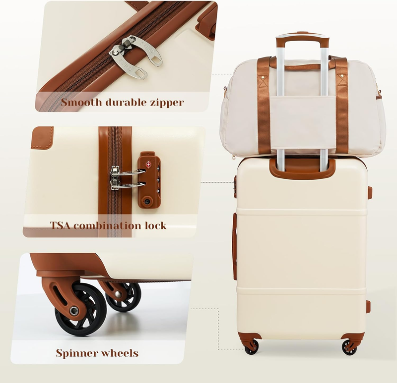 Luggage Set 3 Piece Suitcase Set Carry on Luggage PC Hardside Luggage TSA Lock S3