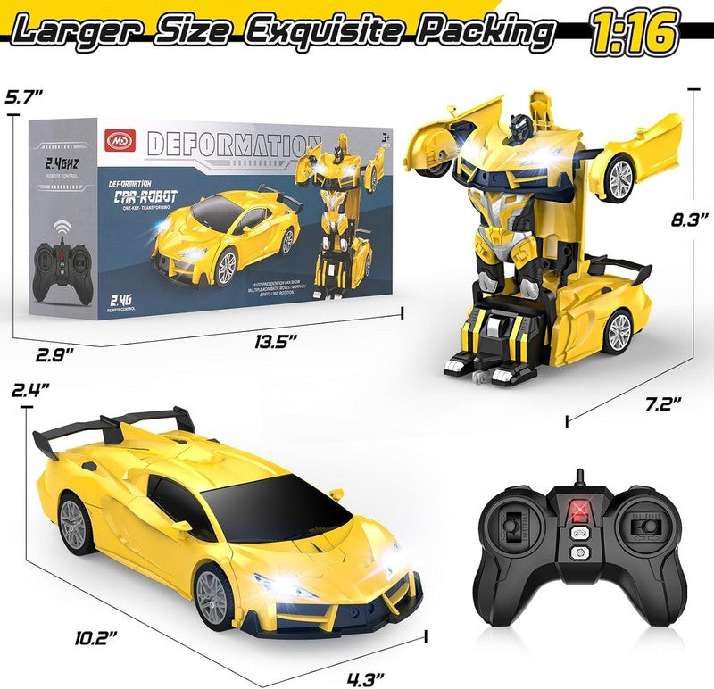 Transform Remote Control Car, RC Cars for Boys Age 3-5 6-8, One-Button Transform6
