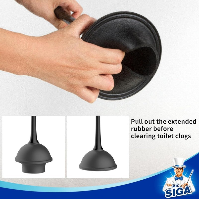 Toilet Plunger and Bowl Brush Combo for Bathroom Cleaning, Black, 1 Set4