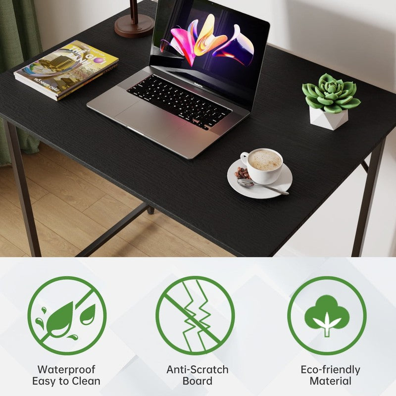 32" Metal Frame Computer Desk Modern Style for Students & Adults Black1