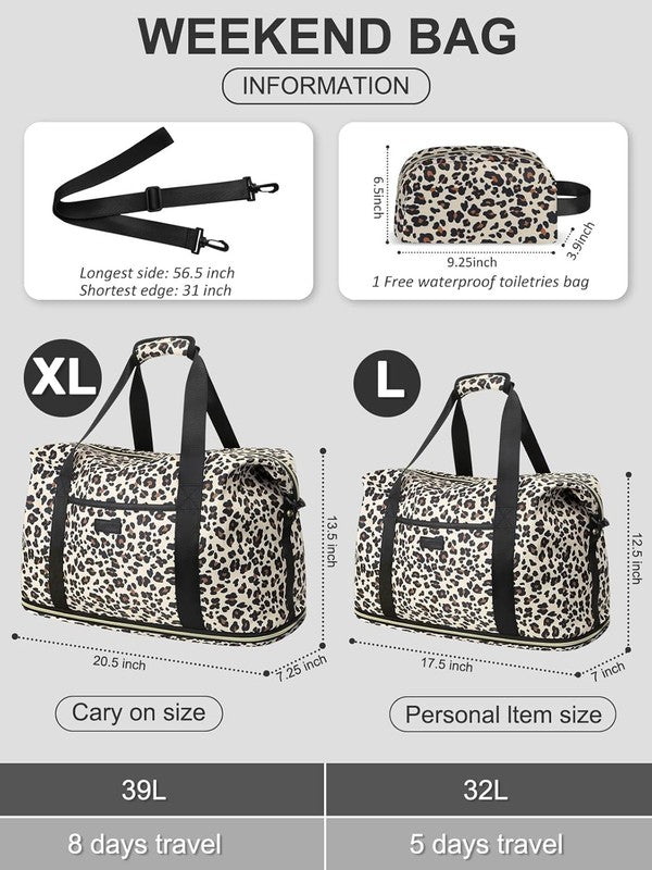 Expandable Travel Duffle Bags Weekender Overnight Bags for Women Men Hospital Ba1