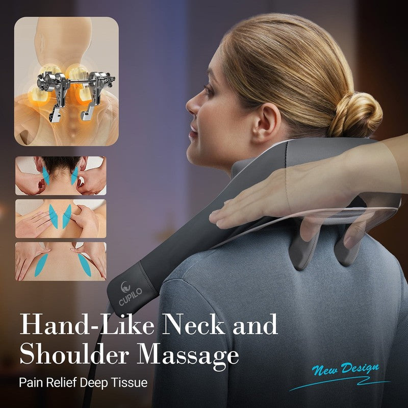 Shiatsu Neck & Back Massager w/ Heat, 6D Cordless Deep Tissue, Gift for Home1