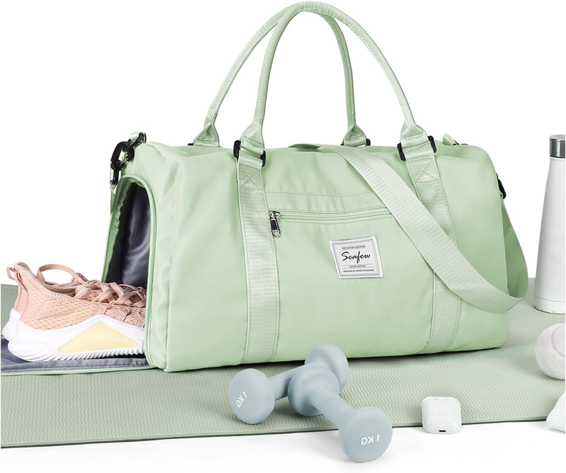 Gym Bag Womens Mens with Shoes Compartment and Wet Pocket Travel Duffel Bags for0