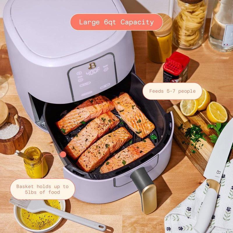 6 Qt Air Fryer w/ Turbocrisp Technology Evergood Ceramic Nonstick Lavender4