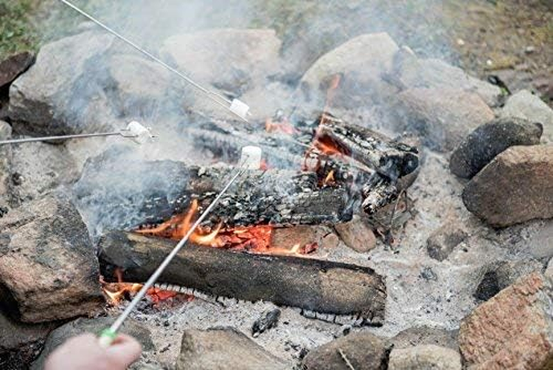 Camping Smores Kit 32” 10 Pack Marshmallow Roasting Skewers Fire Pit7