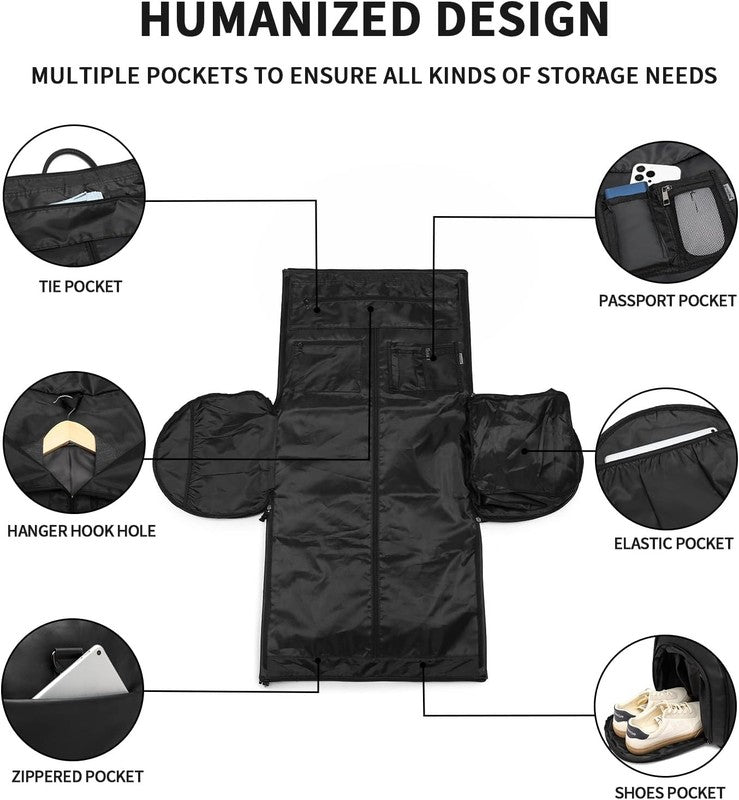 2in1 Garment Duffle Bag Hanging Suit Travel Carry On Business Men Women2