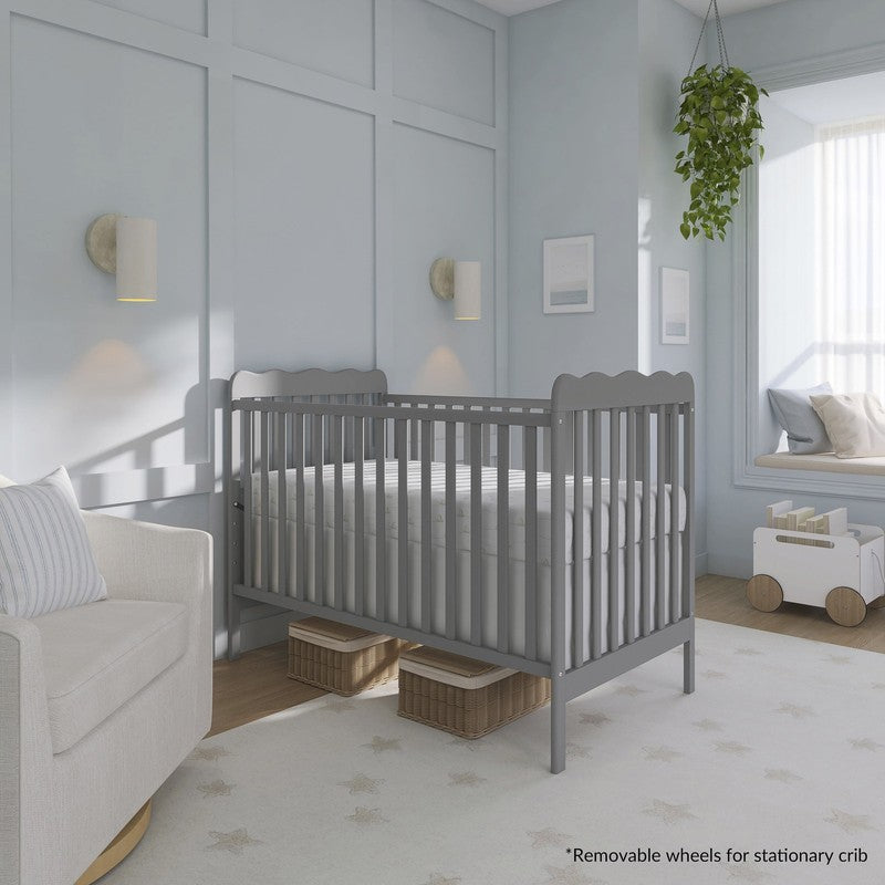 Carson Classic 3 in 1 Crib Steel Grey Converts to Toddler Bed Sofa Adjustable6