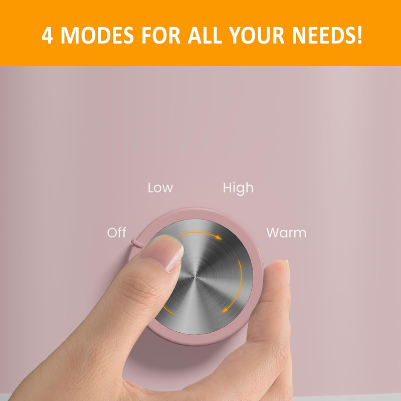 2Qt Slow Cooker Small Removable Ceramic 3-Setting Pink Food Warmer5