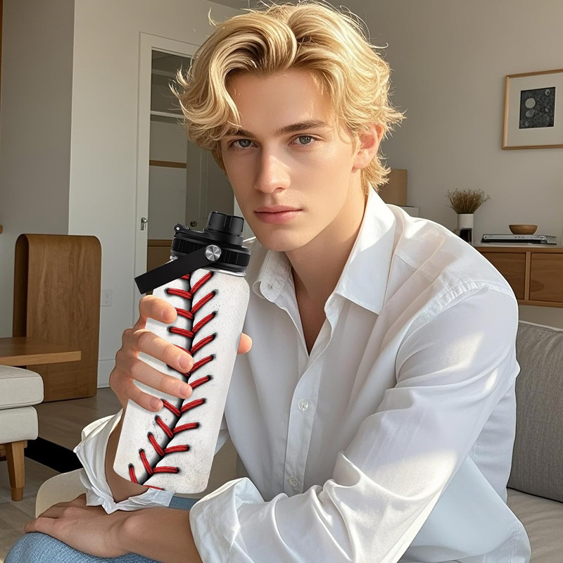 32oz Baseball Water Bottle Stainless Steel Vacuum Insulated Travel Tumbler7