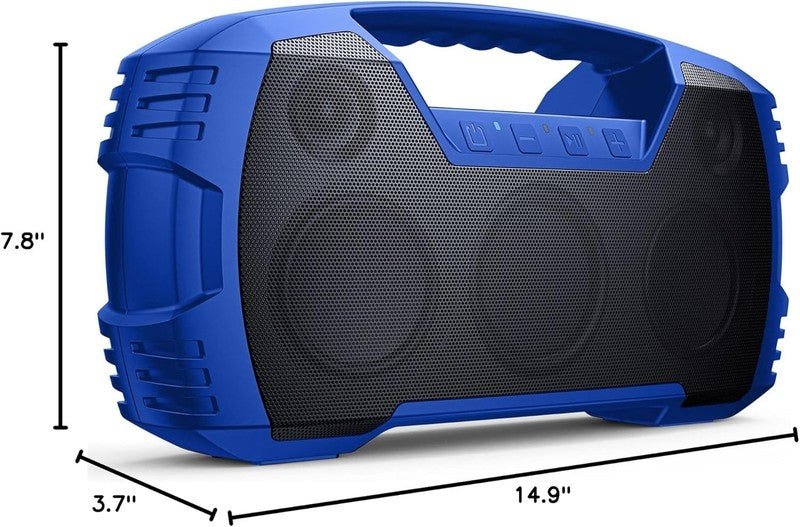 IPX7 Waterproof Bluetooth Speaker, 40W, 32H Playtime, Deep Bass, Beach-Blue7