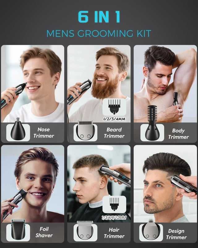Ultimate Beard Trimmer Set - Waterproof Electric Razor & Grooming Kit for Men1