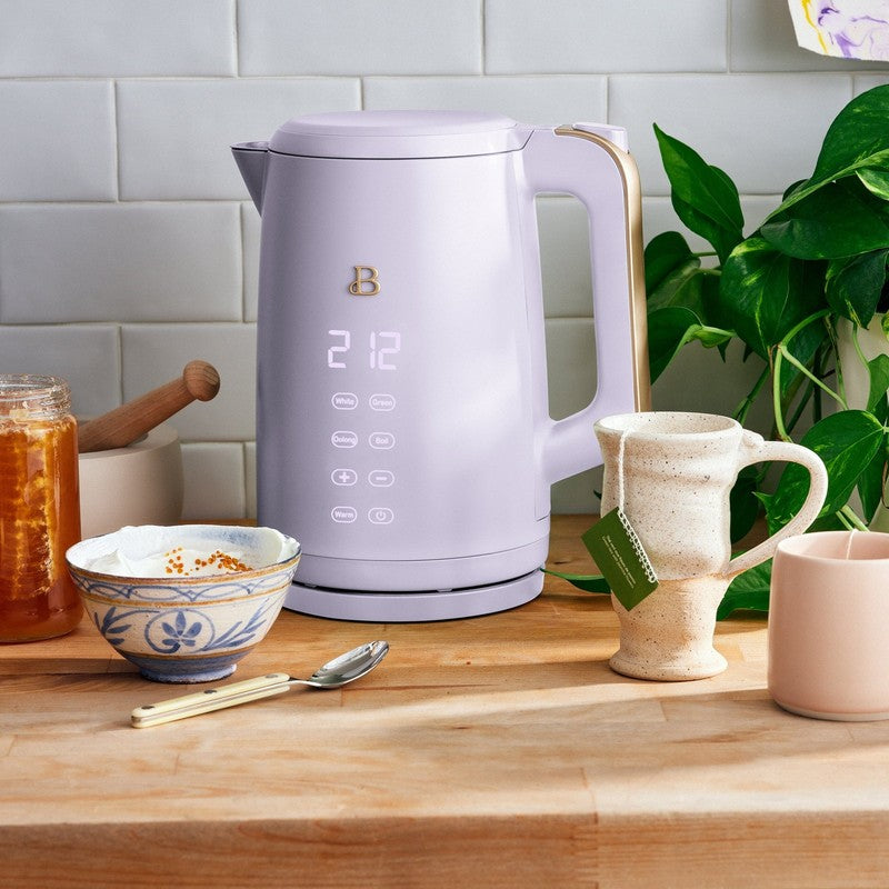 1.7L Electric Kettle 1500W Lavender by Drew Barrymore, One-Touch1