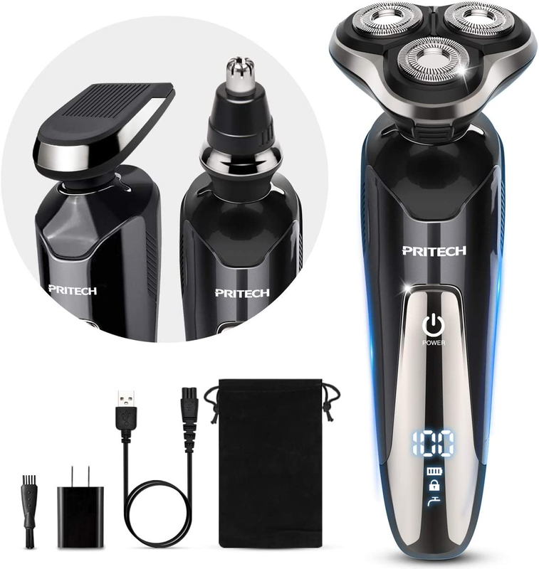 Rechargeable Waterproof Electric Razor for Men with Trimmers - Cordless Shaver9