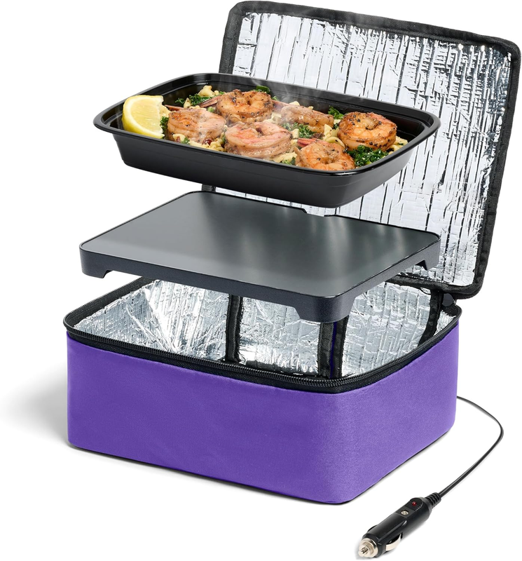 Mini Heated Lunch Box 12V Portable Electric Food Warmer Purple6