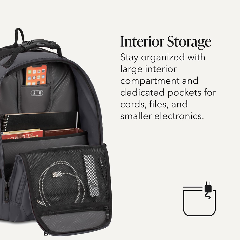 2 Piece Travel Set Carry On Spinner + 17" Laptop Backpack RFID Dark Grey5