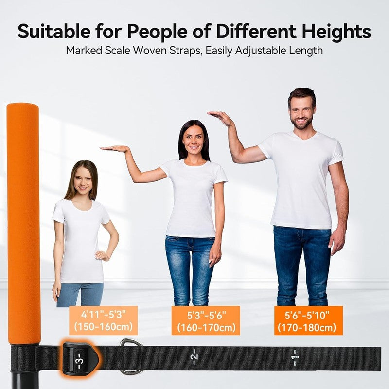 Portable 3-Section Pilates Bar Kit w/ Resistance Bands 20-60lb Full Body1