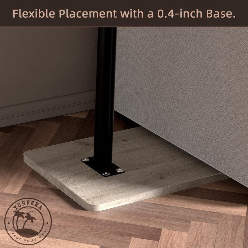 360° Swivel Adjustable Sofa Arm Tray Table Gray Side Table6