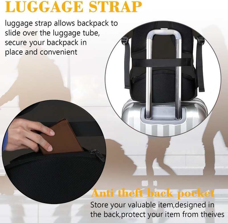 15.6" Laptop Backpack Travel Business Anti Theft Water Resistant Bag4