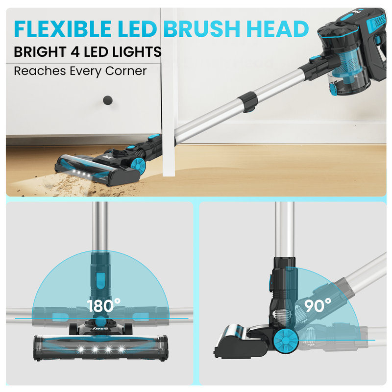 Cordless Vacuum Cleaners, 6-In-1 Lightweight Stick Vacuum for Hardwood Floor Car8