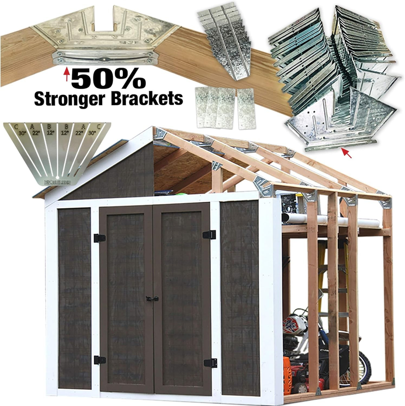 50% Structurally Stronger Truss Design Easy Shed Kit Builds 6'–14’ Widths1