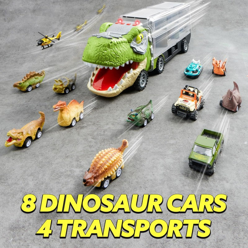 13 in 1 Dinosaur Truck Toys for Kids, Dinosaur Truck with Light & Sound, Includi4