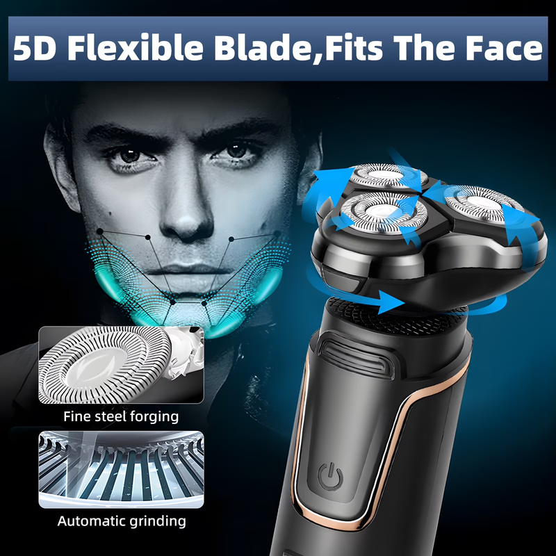 3 in 1 Electric Razor for Men Rechargeable Wet Dry Shaver Nose Trimmer Kit7