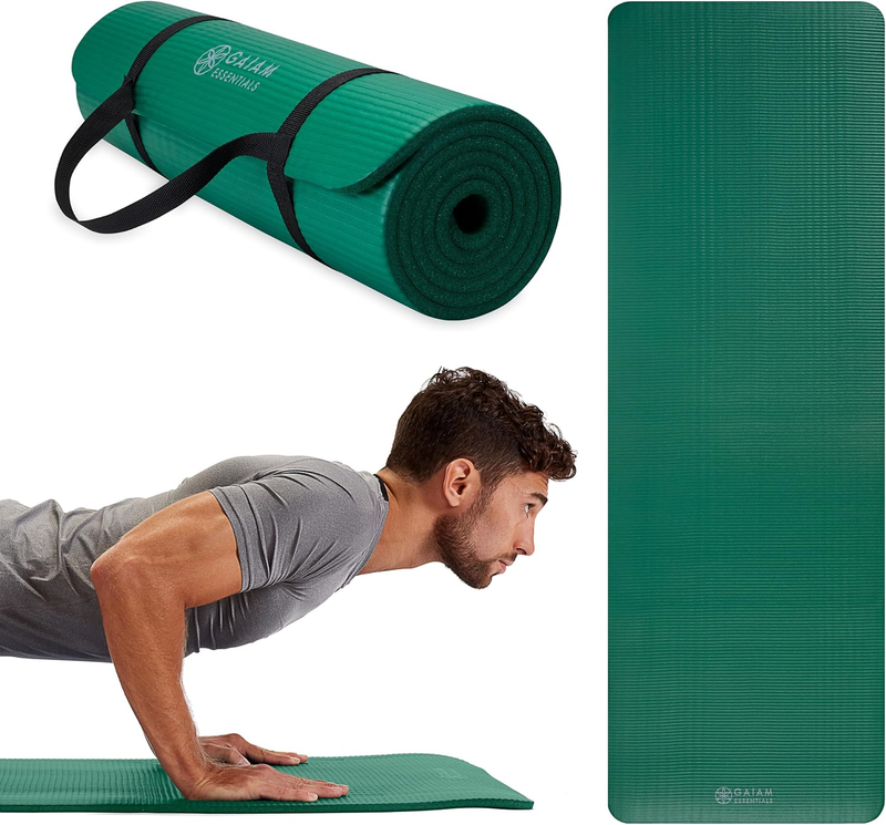 Thick Yoga Mat 72"x24" Fitness Exercise Mat w/ Strap Non Slip Cushion Workout0