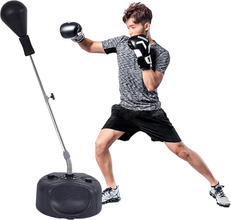 Punching Bag w Stand Fast Rebound Adjustable Height Boxing Training Fit9