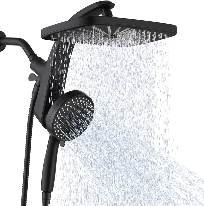 12" Rain Shower Head Combo w/ Handheld High Pressure Magnetic Dock Black10