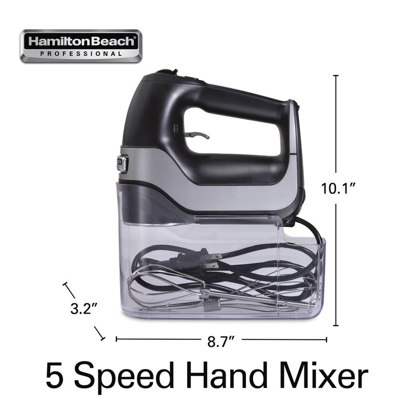 5-Speed Electric Hand Mixer Slow Start Quickburst Kitchen Mixer Black7