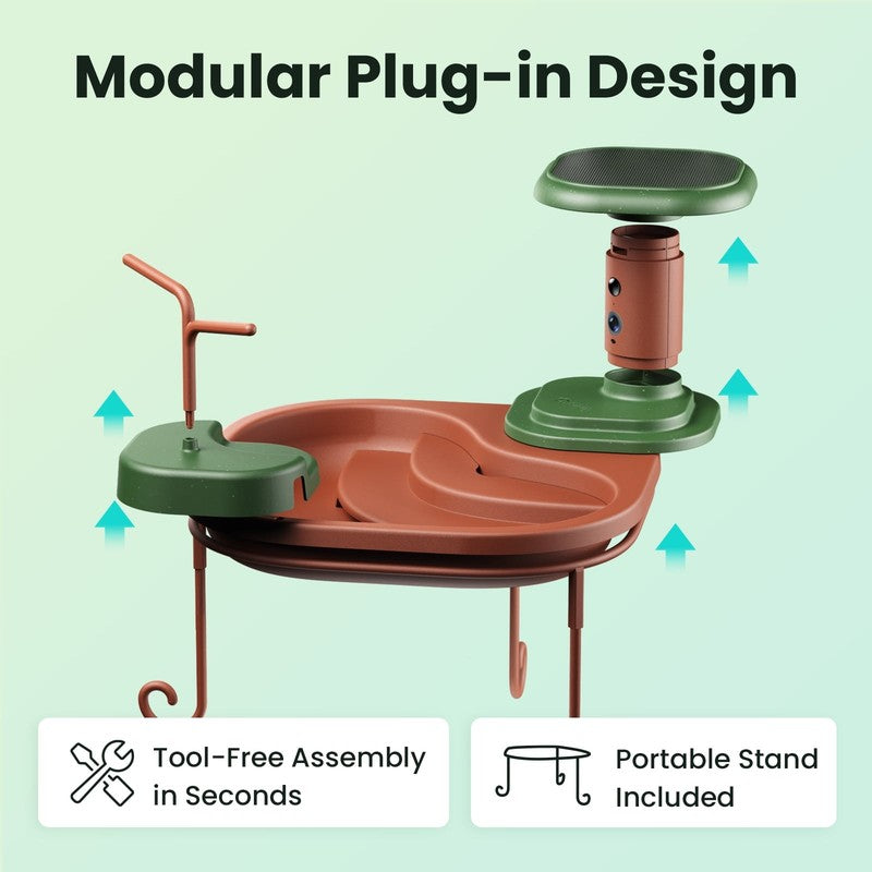 Smart Bird Bath with Camera Solar Powered, AI Identify, Live View, Instant Notif3