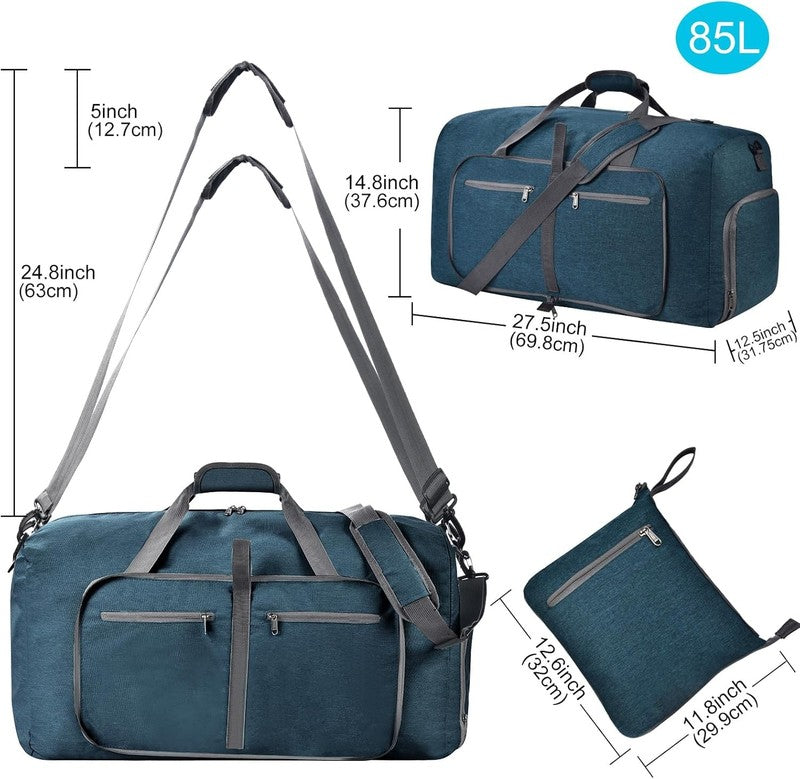 Duffle Bag Shoes Compartment Foldable Travel Waterproof Adjustable Strap Men2