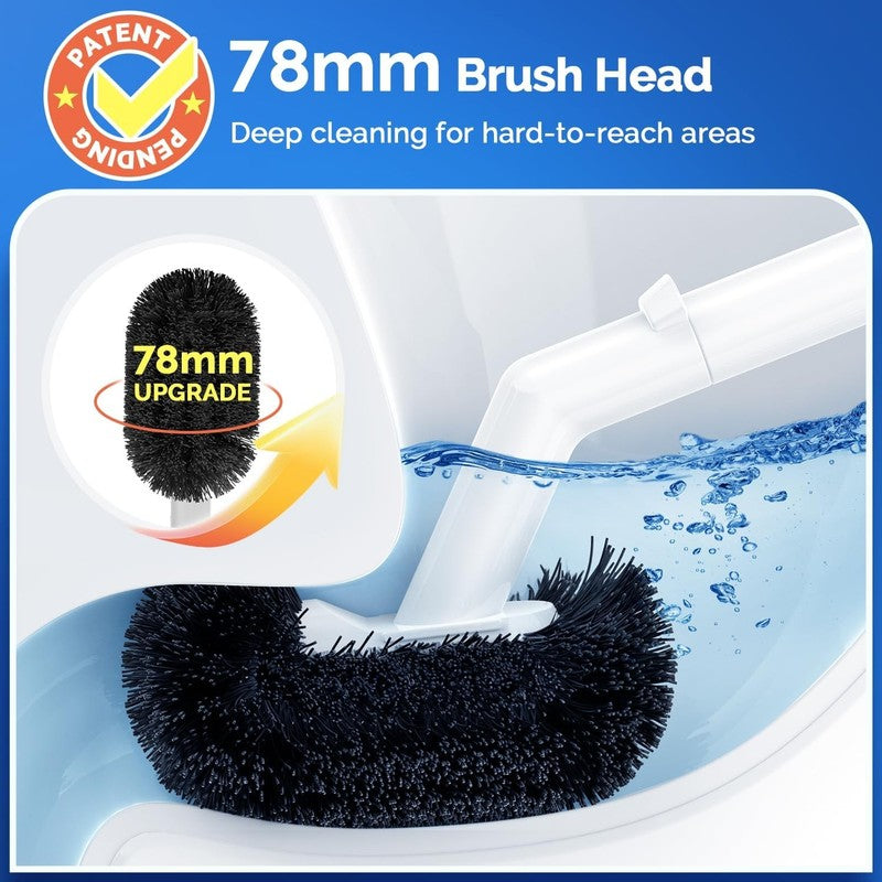Toilet Plunger & Bowl Brush Combo Heavy Duty Rubber Deep Clean White1