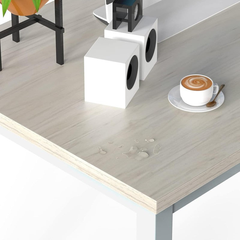 63'' Large 2 Person Office Desk Wide Computer Writing Desk White Oak5
