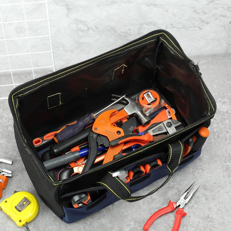 3 Pack Heavy Duty Tool Bag 16" Waterproof Hard Bottom Electrician Tote4