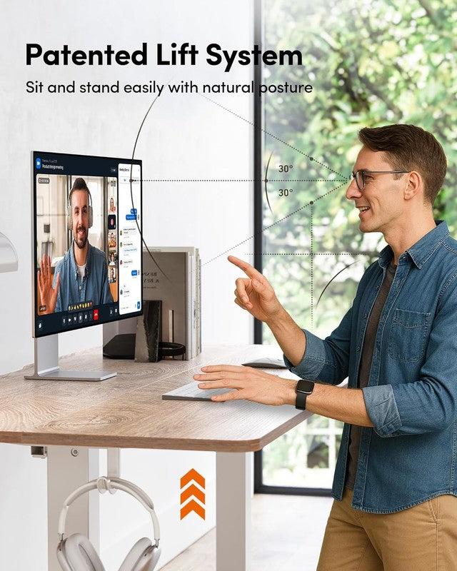 48"x24" Electric Standing Desk Adjustable Sit Stand Computer Office Maple Top4