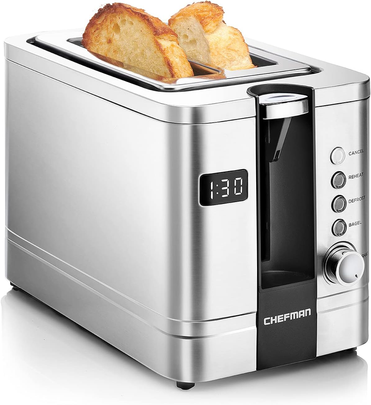 2-Slice Digital Stainless Steel Toaster - Wide Slots, Bagel, Defrost, Reheat9
