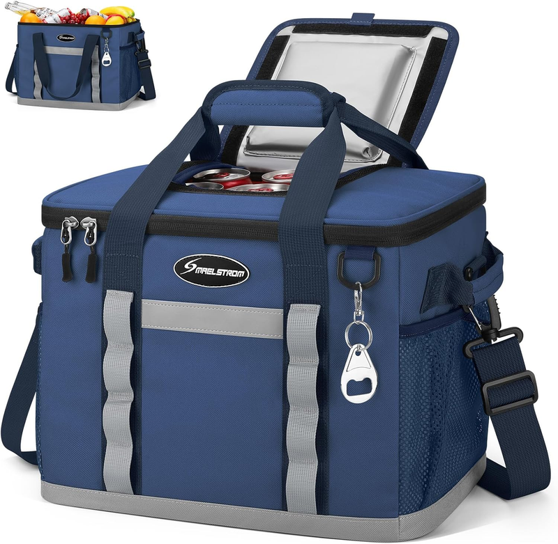 Collapsible Soft Cooler Bag 35 Cans Leakproof Beach Camping Cooler10