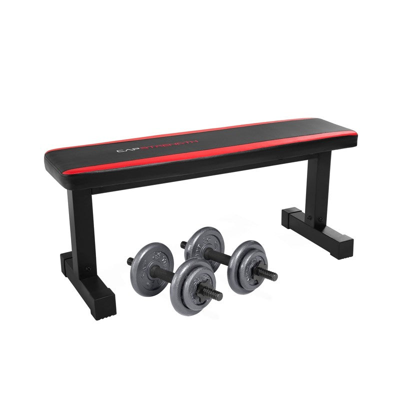 Strength Deluxe Flat Fitness Weight Bench, Black4