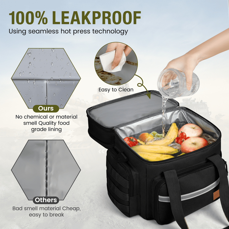 Expandable 24L Insulated Lunch Bag, Leakproof Cooler Tote for Work & Picnic3