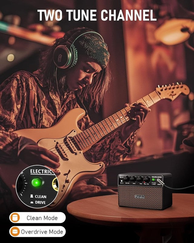FBA-10 Mini Guitar Amp, 10W Electric Amplifier USB-C Rechargeable Portable3
