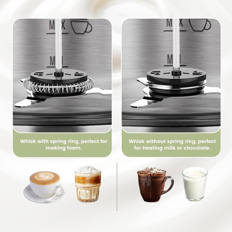 Hot Chocolate Maker with 5 in 1 Milk Frother and Steamer, Professional Milk Stea6