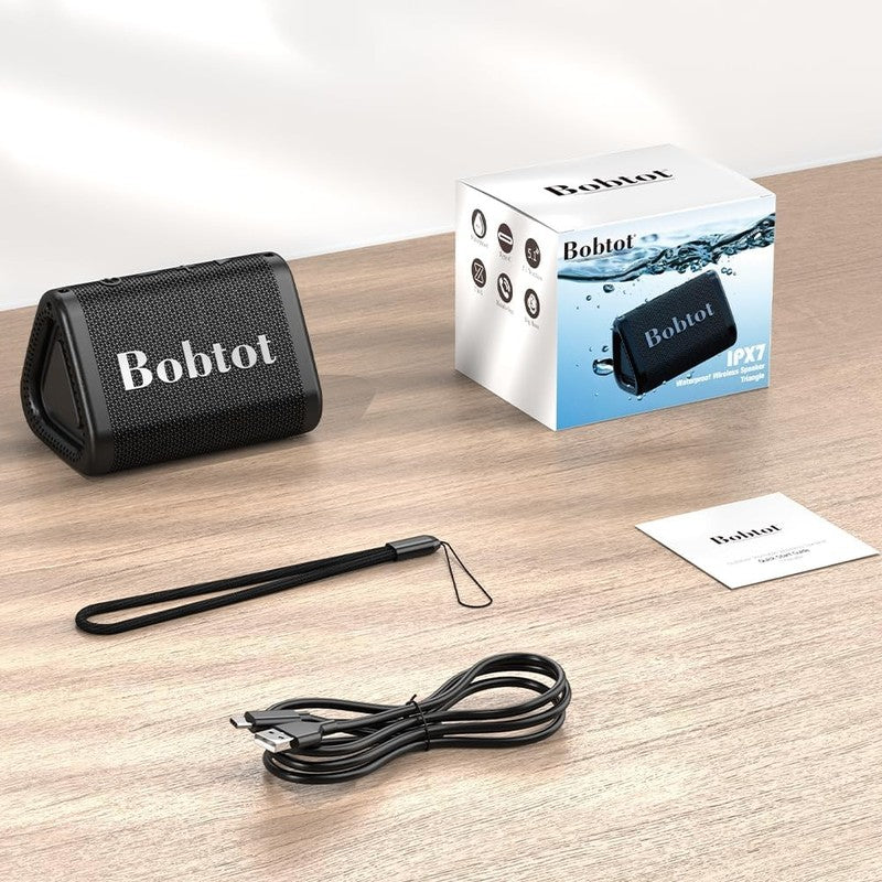 Portable Bluetooth Speaker, IPX7 Waterproof, 15H Playtime, TWS, Bass, Black7