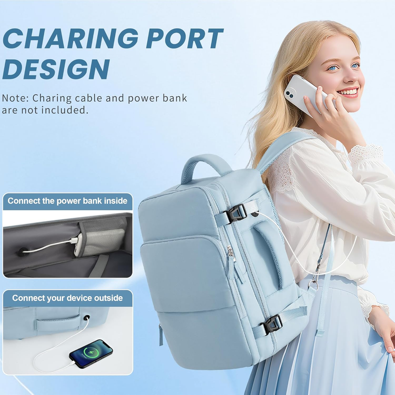 Travel Laptop Backpack Women Carry On Personal Item 16 Inch Waterproof2